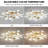 Gold Ceramic Ginkgo Leaf Ceiling Light Brass Semi Flush Mount-1801374164-1801374167