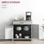 Style Buffet Cabinet, gris pierre - tiroir et tablette réglable pour l'armoire de salon moderne, le vestibule, la cuisine avec charme