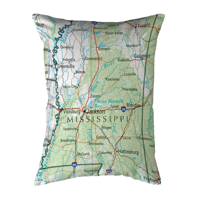 Coussin décoratif extérieur sans cordon Mississippi, MS