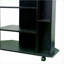 Meuble télé d'angle l 35 po x P 18 po x H 30 po, bois aggloméré, finition noire | Noir | Bois