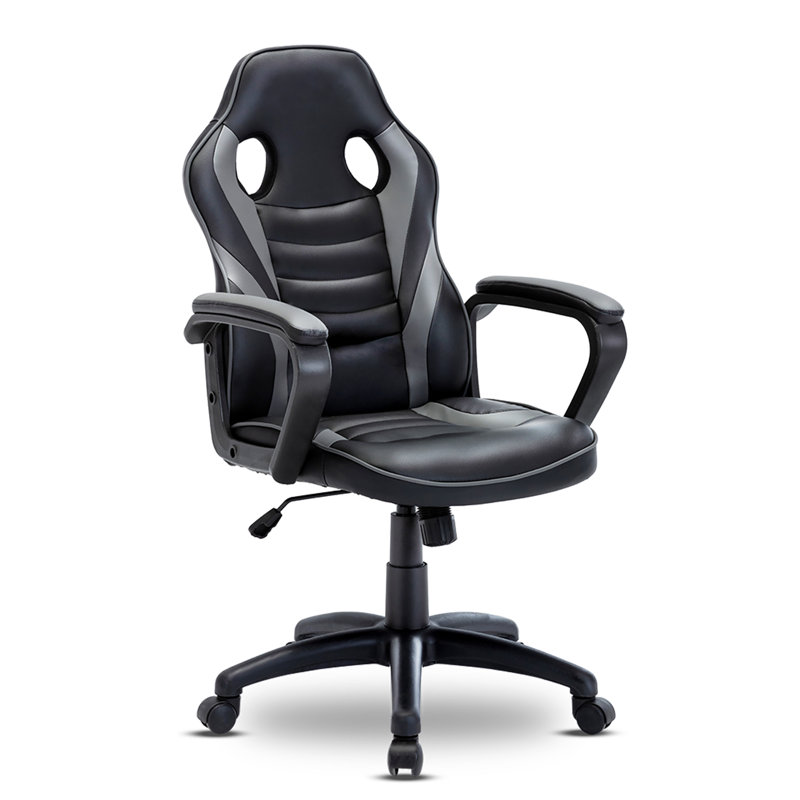 Fauteuil de jeu en cuir, gris