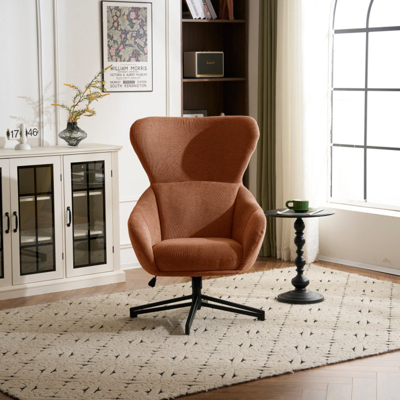 Kinta Swivel  Armchair Leisure Chair, Orange