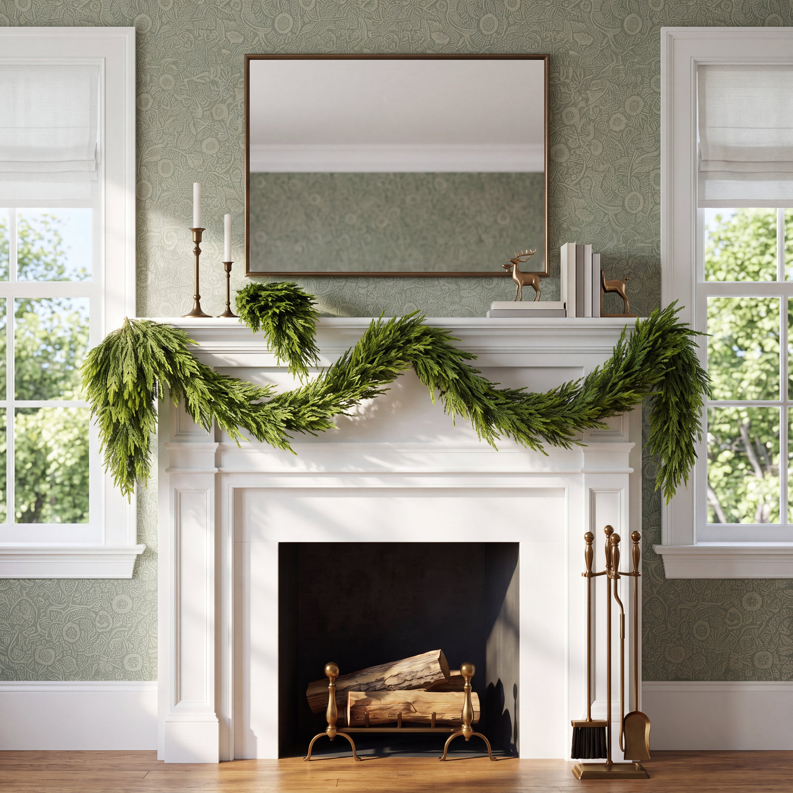 Nilsa 3-Piece Teardrop Swag and Garland Set