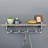 1 Piece Metal and Solid Wood Shelf