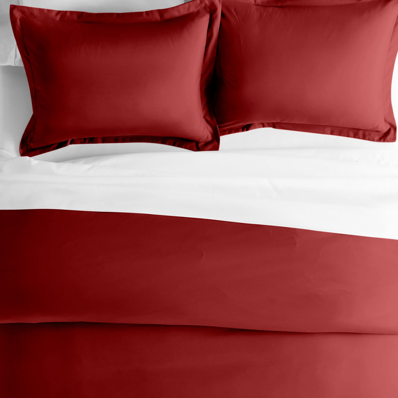 Simply Soft™ Ultra Soft Microfiber Duvet Cover Set, Burgundy, Queen Duvet Cover + 2 Shams