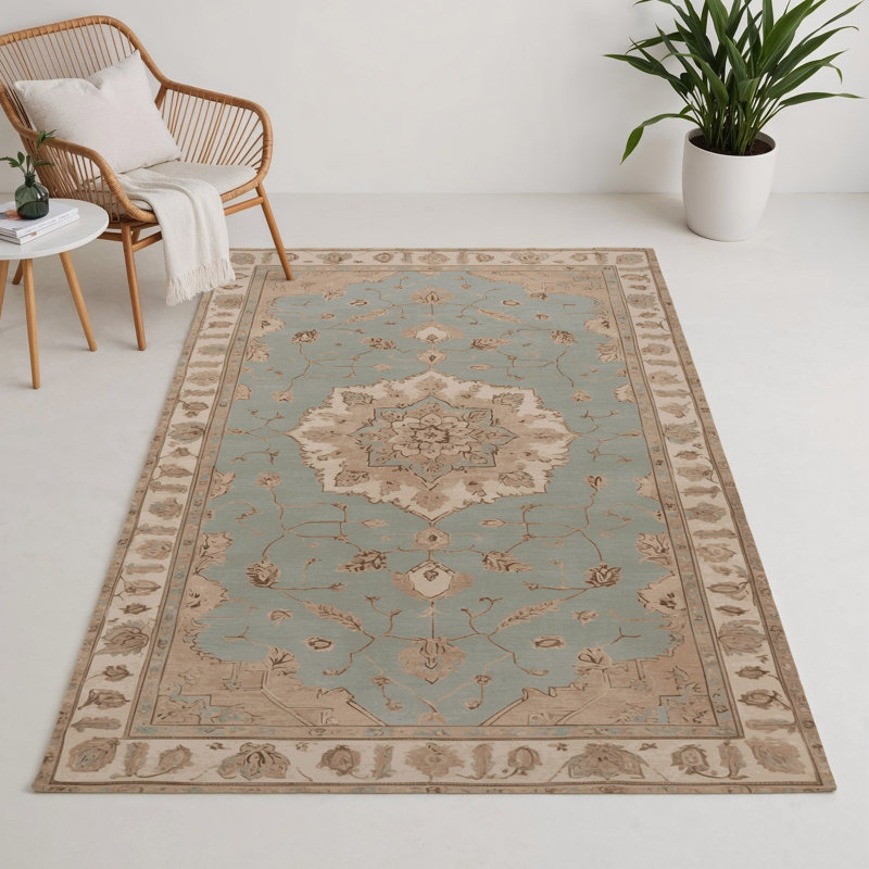 Tapis gris d'intérieur et d'extérieur Tabriz, Rectangle 9 pi x 12 pi