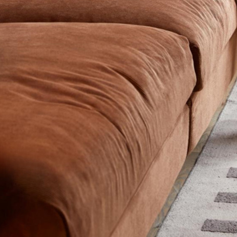 Retro Straight-Layout Fabric Lounge Sofa
