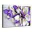 "Bunch of Flowers" en blanc et mauve foncé, affiche d'art sur toile-129630416