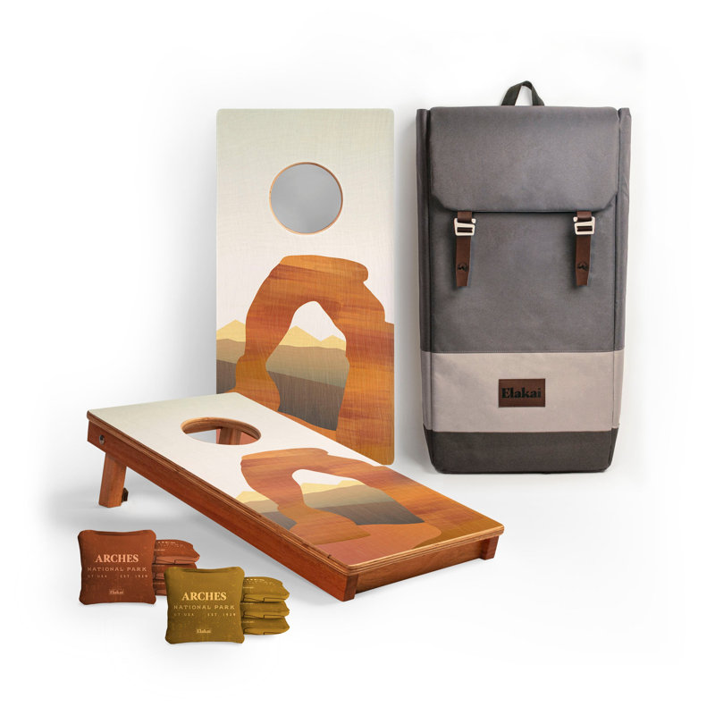 Ensemble de planches de cornhole en acajou 1 pi x 2 pi Arches National Park