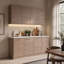 Meuble mural de cuisine Jewlia à quatre portes et compartiments de rangement, unité de rangement murale pour cuisine-1654306768