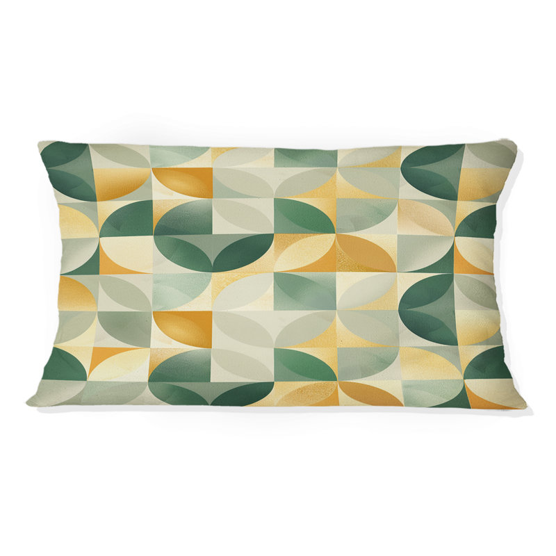 Coussin lombaire à pois verts et verts