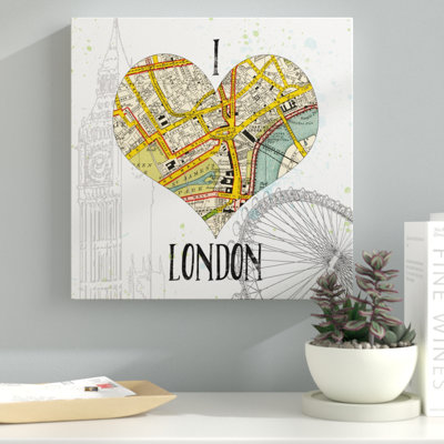 " I Love London Map "
