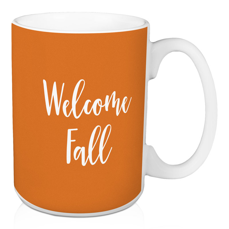 Myhre Ceramic Coffee Mug, Orange