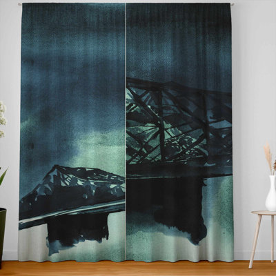 Montreal Jacques-Cartier Bridge Blackout Window Curtain Pair