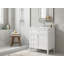 Meuble-lavabo de salle de bain 30 po avec lavabo supérieur, meuble-lavabo moderne avec 2 tiroirs et tiroir escamotable, meuble-lavabo simple