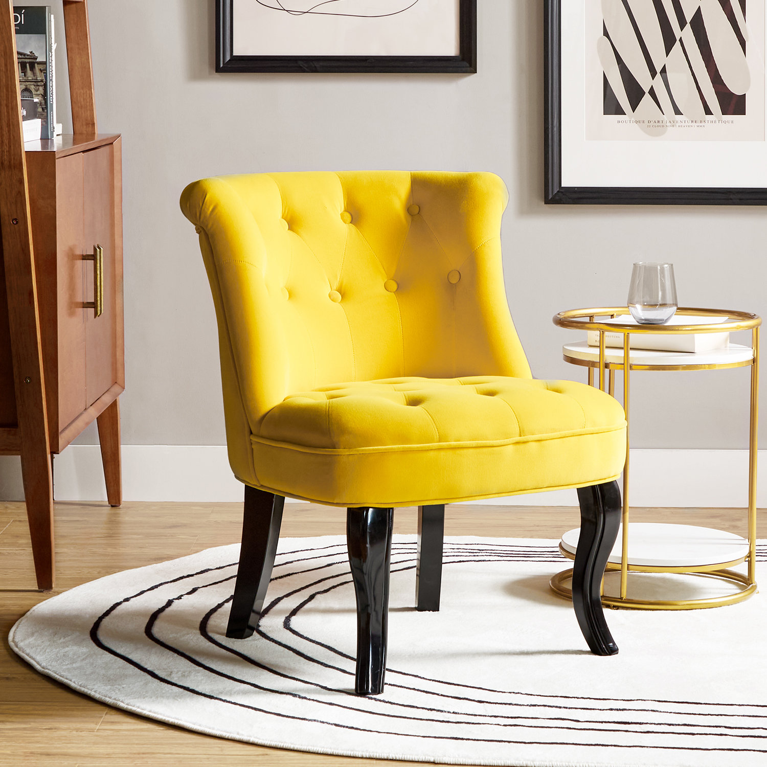 Yellow best sale side chair