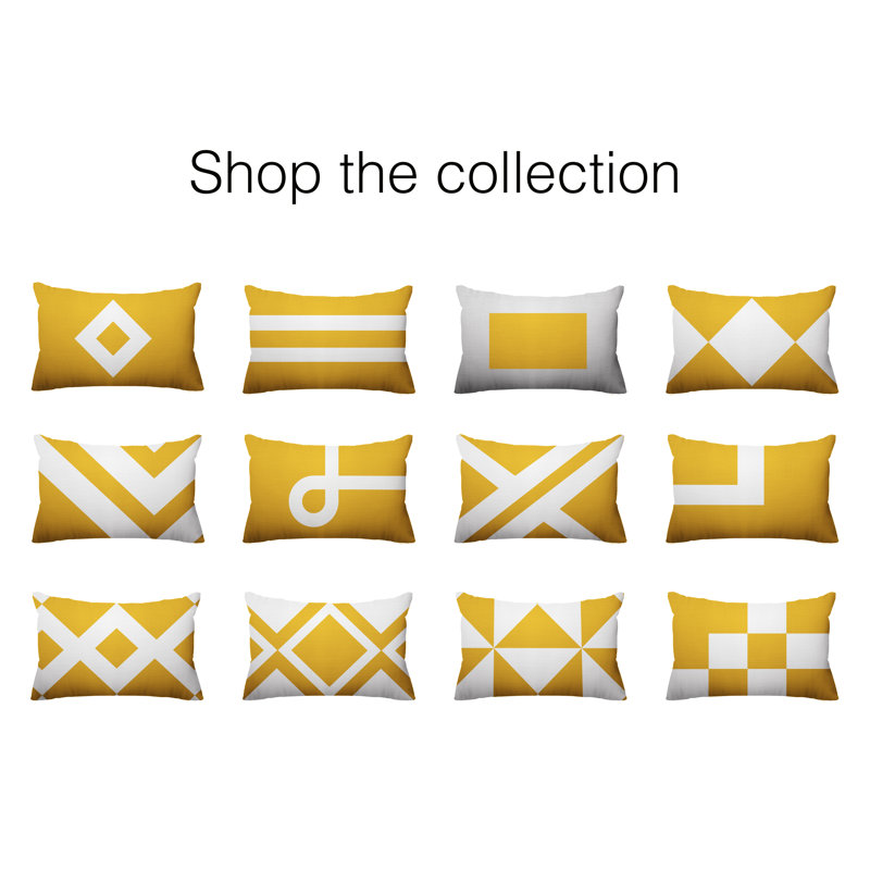 Coussin intérieur / extérieur Timber, Jaune
