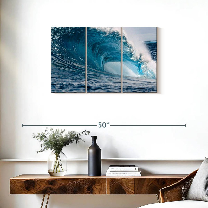 Gillard Powerful Blue Wave, 20" H x 33" W