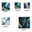 Géode abstraite turquoise II - décoration murale abstraite en métal marbré