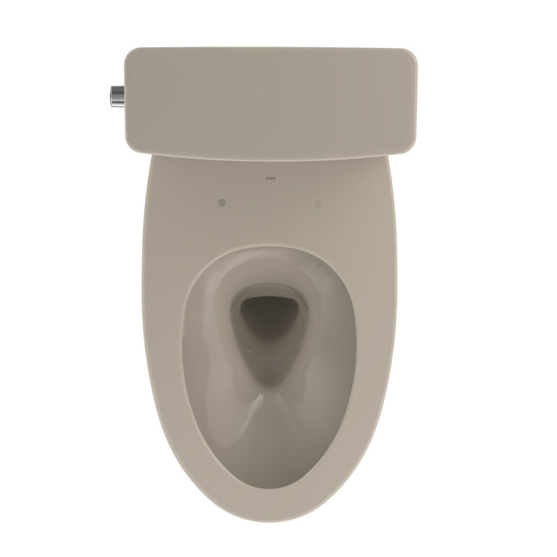 Drake® 1.6 GPF Elongated Two-Piece toilet (Seat Not Included), Bone, New! Tornado Flush