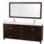 Sheffield 79" Double Bathroom Vanity Base Only-31336921