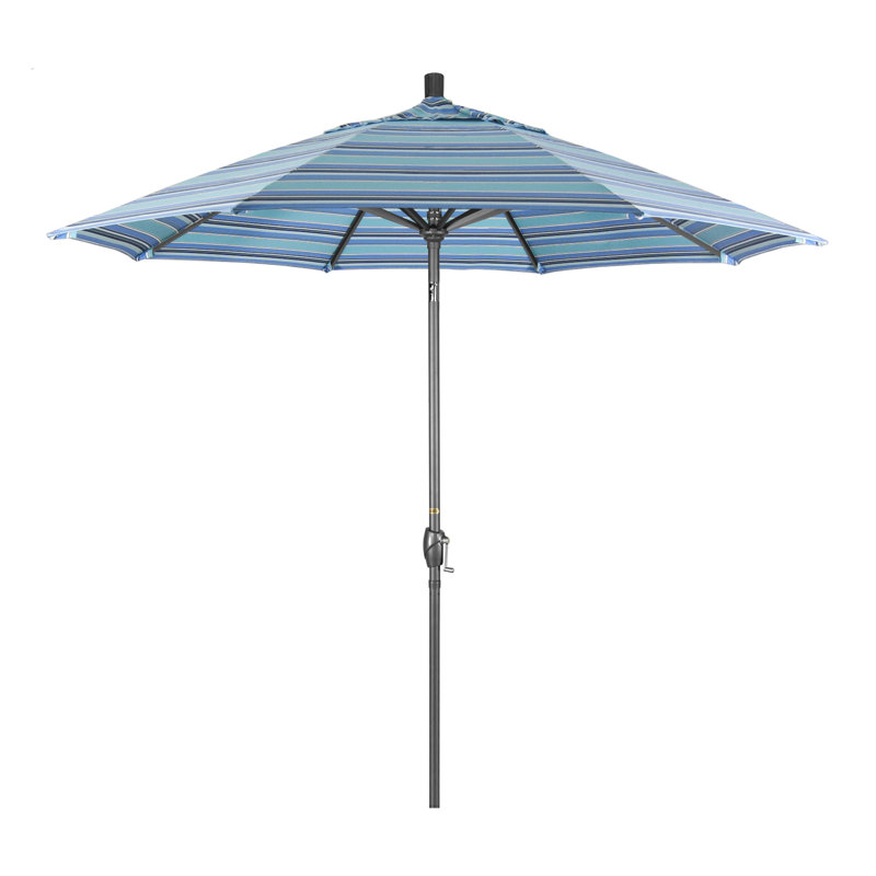 Parasol de marché 9 pi Ayomipo, Sunbrella® Dolce à rayures oasis