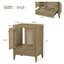 Meuble-lavabo de salle de bain sans lavabo, base seulement, armoire en rotin avec portes et tiroir 24 po