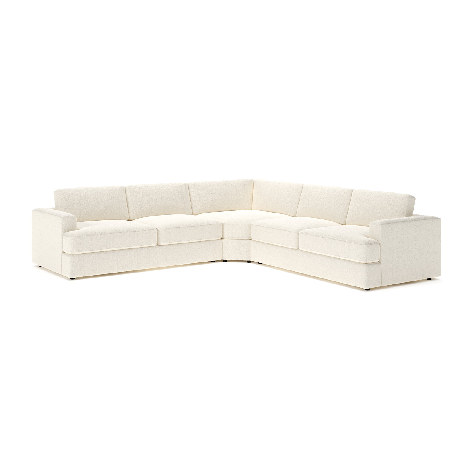 Cayden L-Sectional, Davis Pearl Performance Bouclé