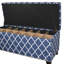 Banc de rangement à rayures marocaines