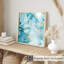 «Abstract Blue Crystal Marble Geode», reproduction d'art moderne sans cadre-96442812
