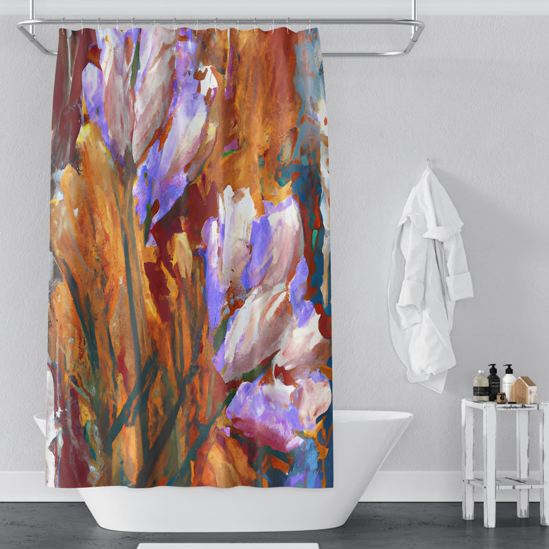 Armbrecht Floral Shower Curtain, 72" H x 70" W