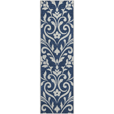 Premium Machine Washable Prisco Navy Rug