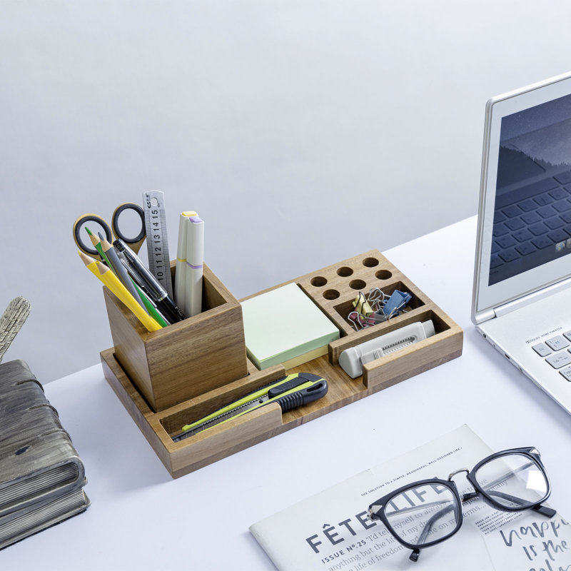 Solid Wood Desk Organiser