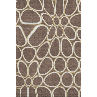 Premium Machine Washable Corry AMF1041 Circles Rug