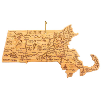 Totally Bamboo State Destination Series Bamboo Massachusetts Cutting Board