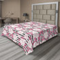 Rose pastel, blanc et noir / motif floral