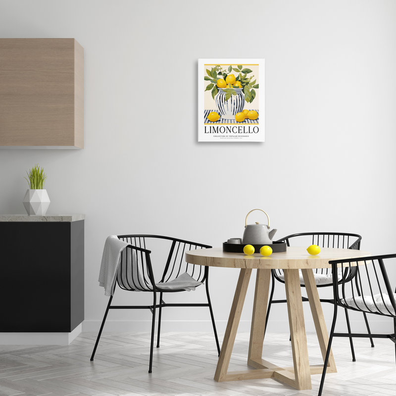 Art mural classique sur toile, citrons et doublures, H 20 po x l 16 po