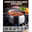 Ensemble de batterie de cuisine professionnel standard Cooks, casseroles en acier inoxydable comprenant des casseroles, une poêle à sauter, une cocotte avec couvercles - compatible avec l'induction, 8 pièces