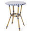 Mobilier d'extérieur français, aluminium, bleu marine et blanc, style patio en aluminium, avec finition,