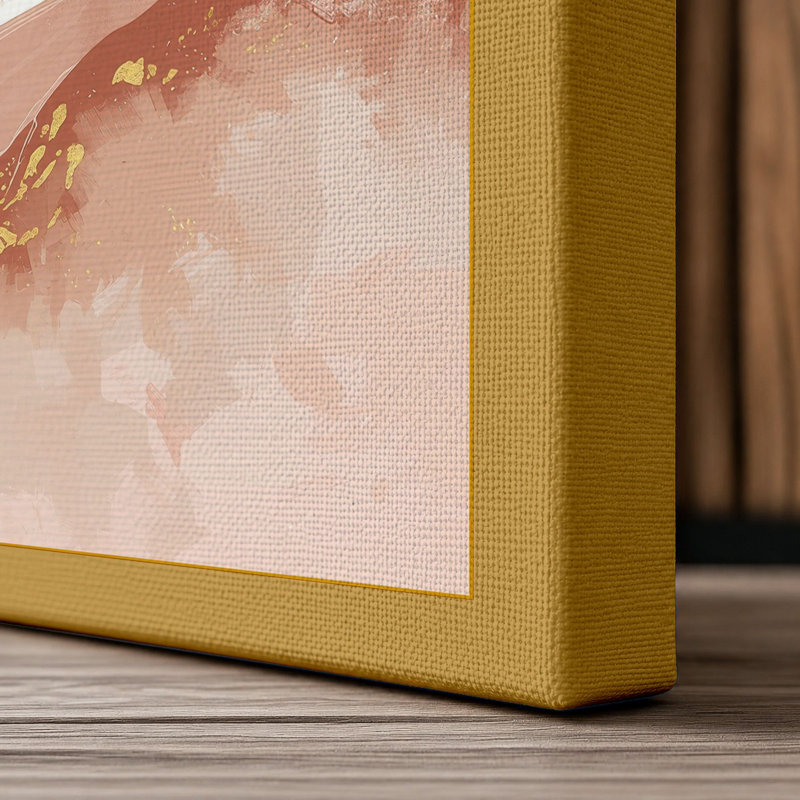 Dunes at Dusk Coastal - Wrapped Canvas, 18x12 - 45.7 x 30.5 cm, Ochre Border