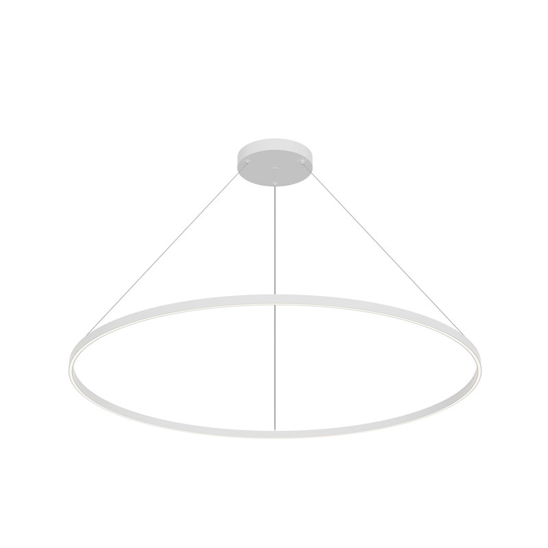 Luminaire suspendu 1 lumière Cerchio, Blanc, H 1,5 po x l 59 po x P 59 po