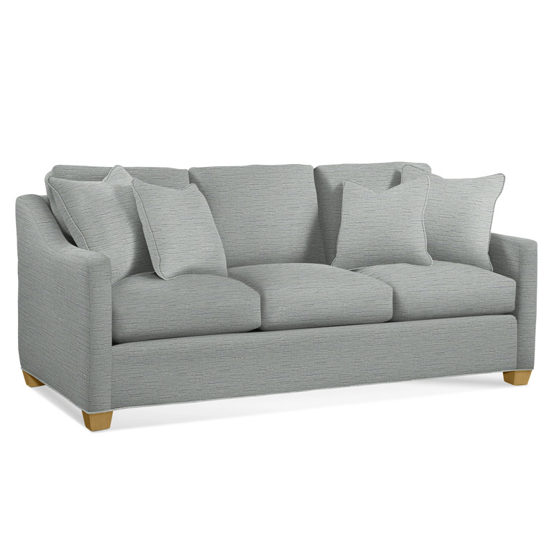 Oliver Sofa, Brown Geometric, 0456-33, Honey Finish