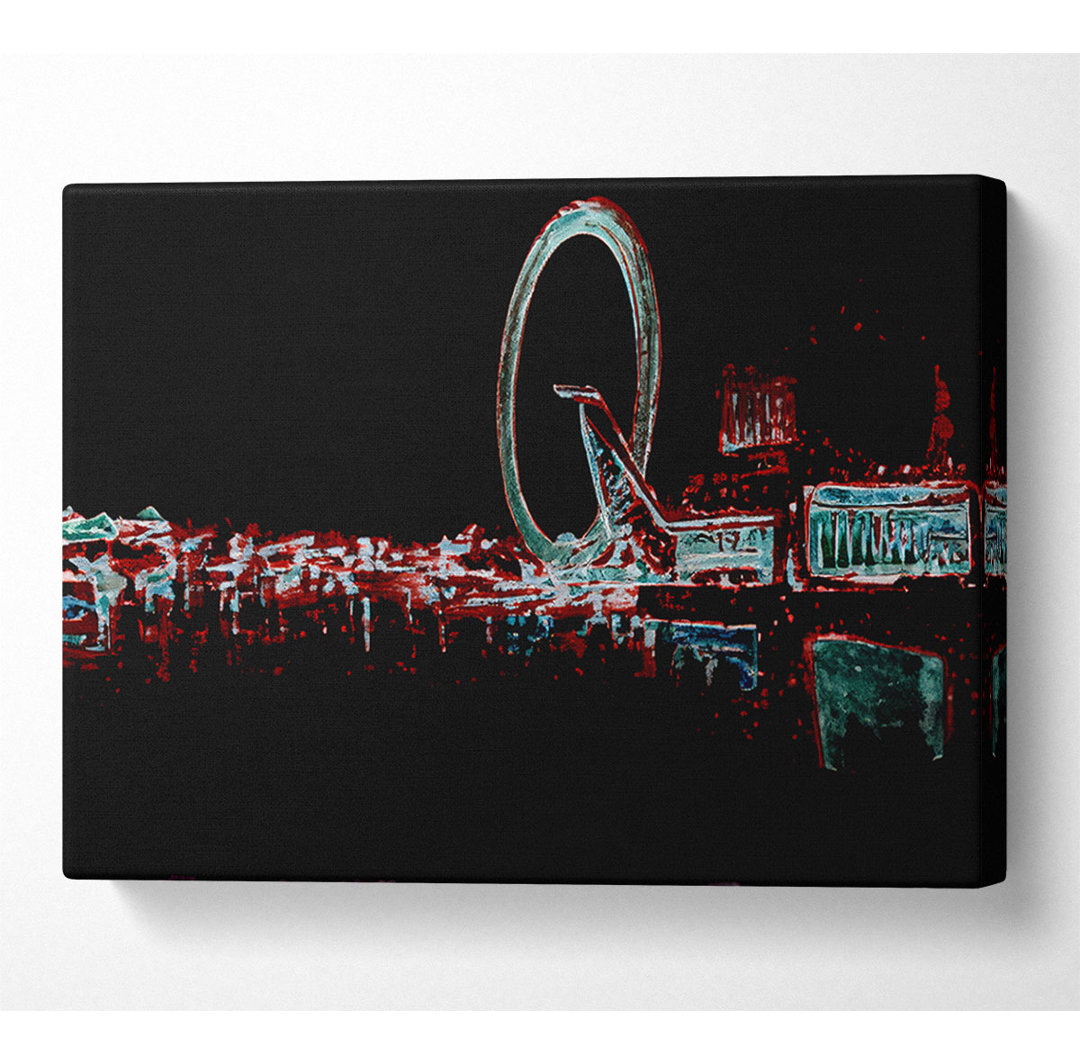 London Thames London Eye - Kunstdrucke auf Segeltuch