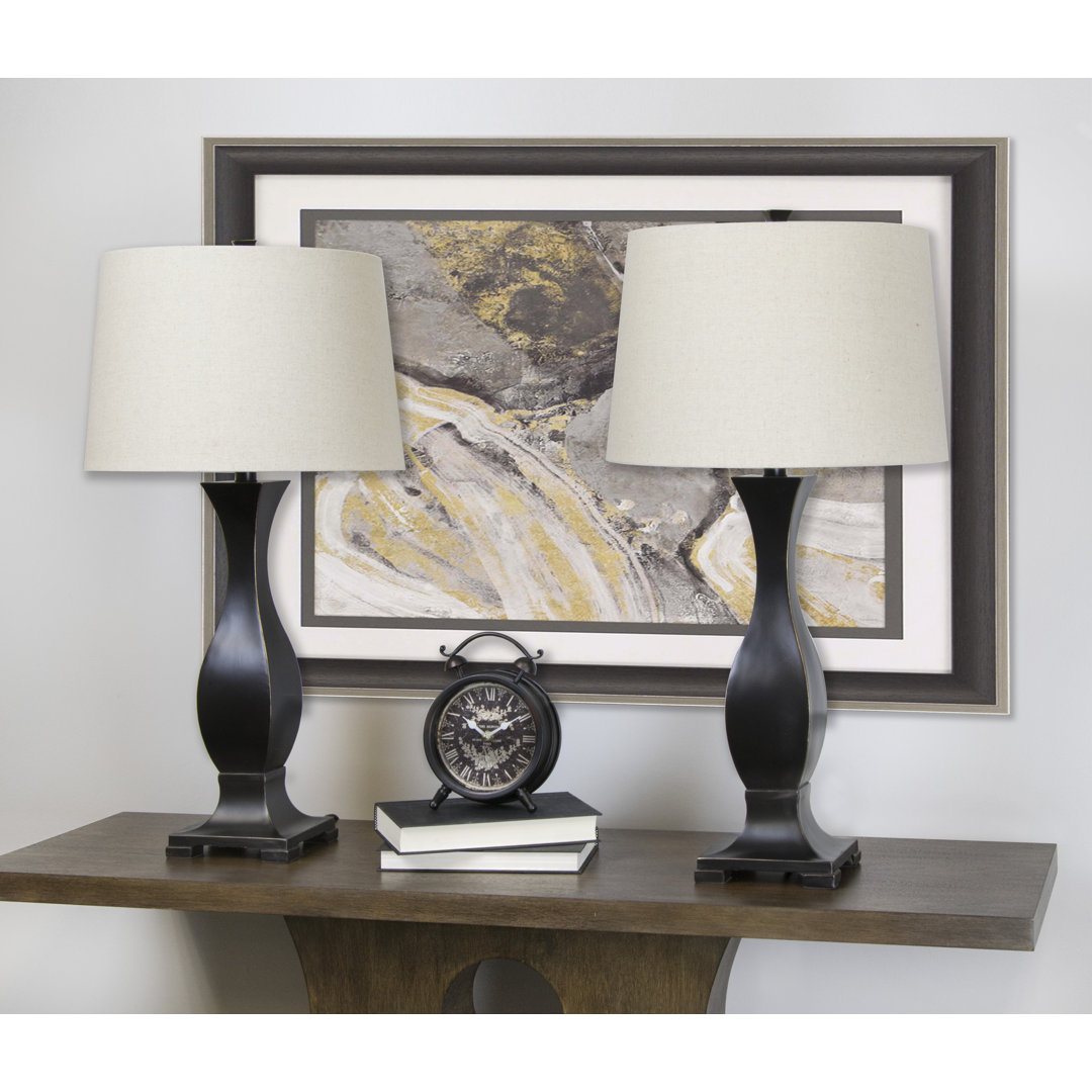 Meilani Resin Table Lamp (Set of 2) House of Hampton®