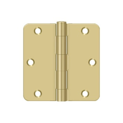 Deltana S35R4BK3/4 3-1/2" x 3-1/2" x 1/4" Radius Hinge, Residential Thickness Pair