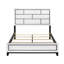 Structure de lit grand moderne et contemporain de couleur blanche, fabrication en bois massif avec motif de lignes noires pour la chambre à coucher-1580609459-1580609457