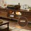 Meuble télé en bois massif de style médiéval-325065138