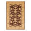 Tapis unique en laine noué à la main brun foncé / beige nouvel âge 3 pi 10 po x 5 pi 9 po Aras