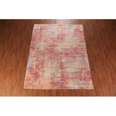 Contemporary Wool Abstract Indian Area Rug
