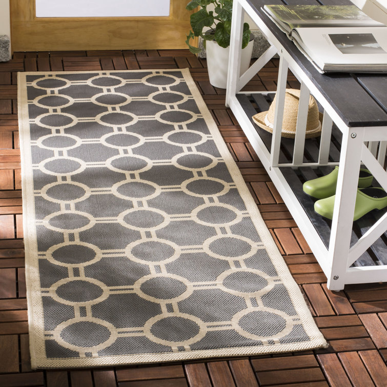 Arneshia Geometric Anthracite/Beige Area Rug